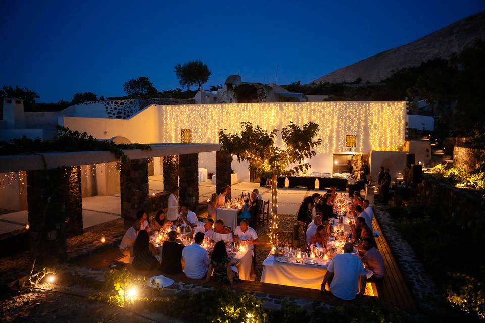 Cellar wedding reception