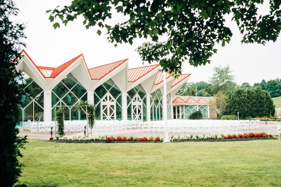 Terrace wedding ceremony