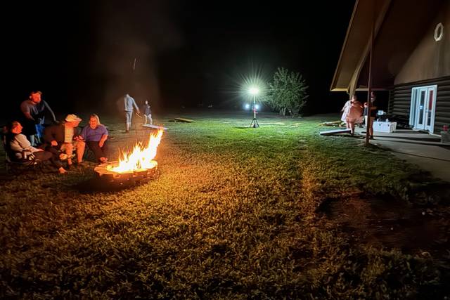Lodge cornhole firepit
