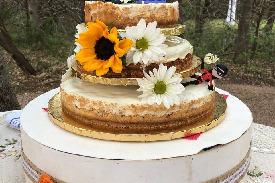 Stacked bridal cheesecake
