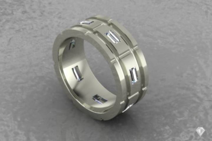 Custom wedding band