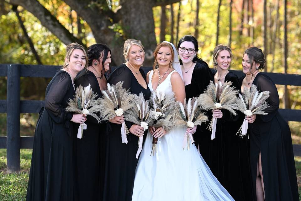 Bride and bridesmails