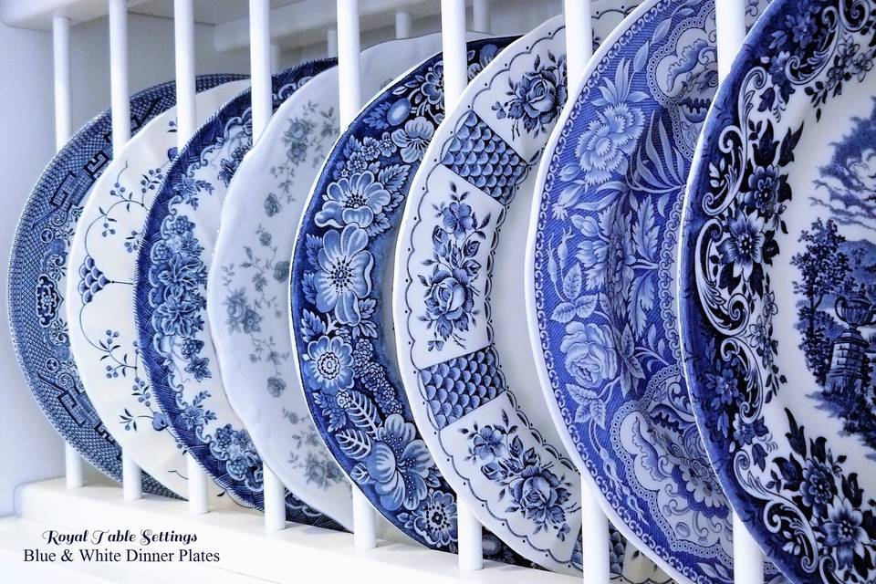 Blue & White Dinner Plates.