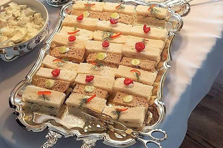 Tea Sandwiches on Silvertray!