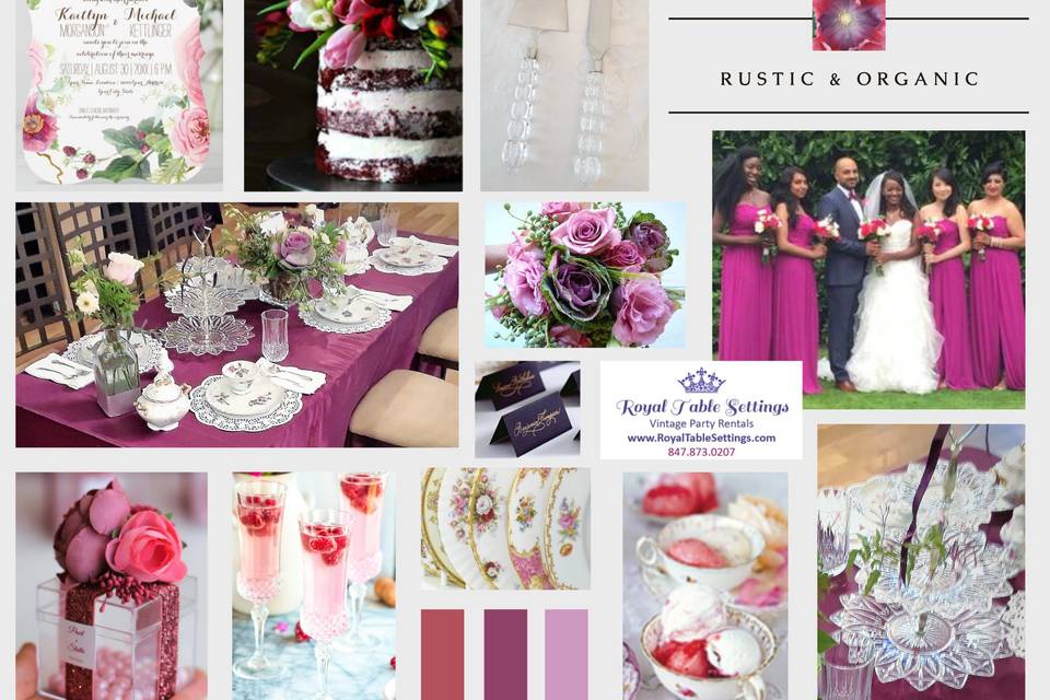 Raspberry wedding moodboard!