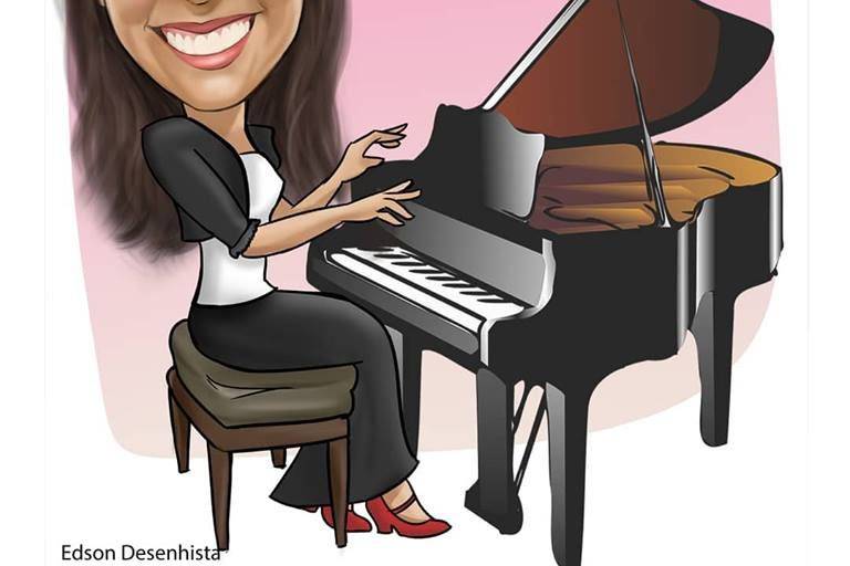 caricature piano