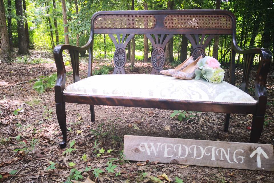 Woodland wedding site