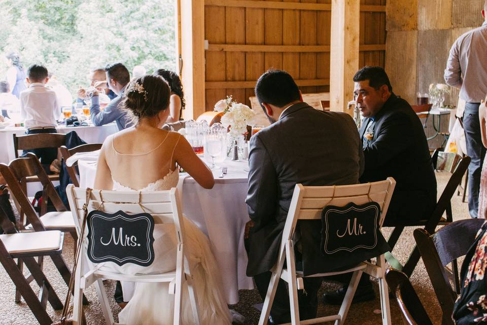 Reception dining