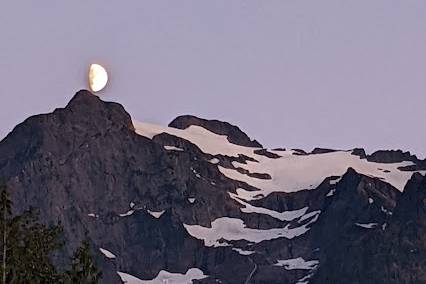 Moon over the mountain