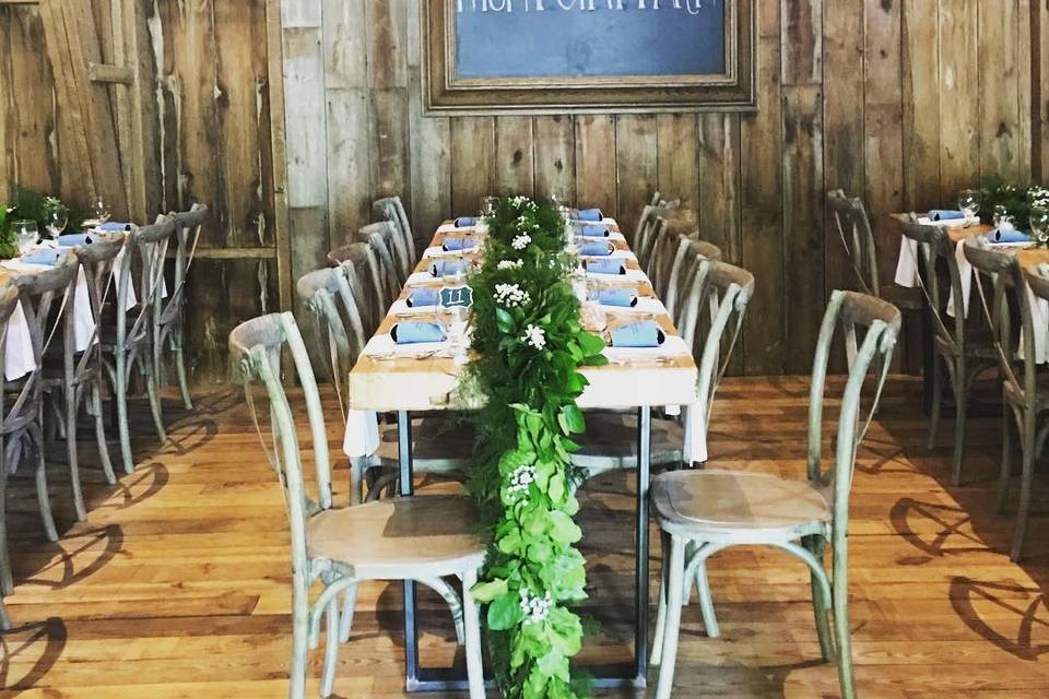 Banquet Tables in Reception