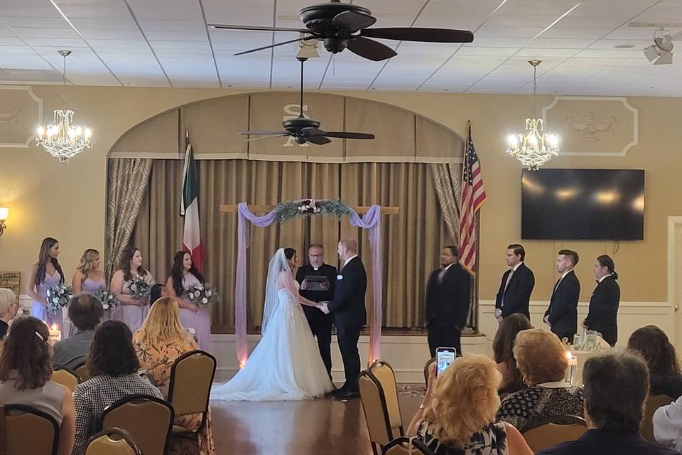At the altar