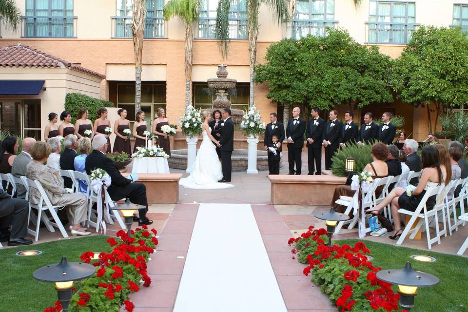 Beautiful courtyard ceremonies