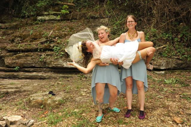 Throwing the bride