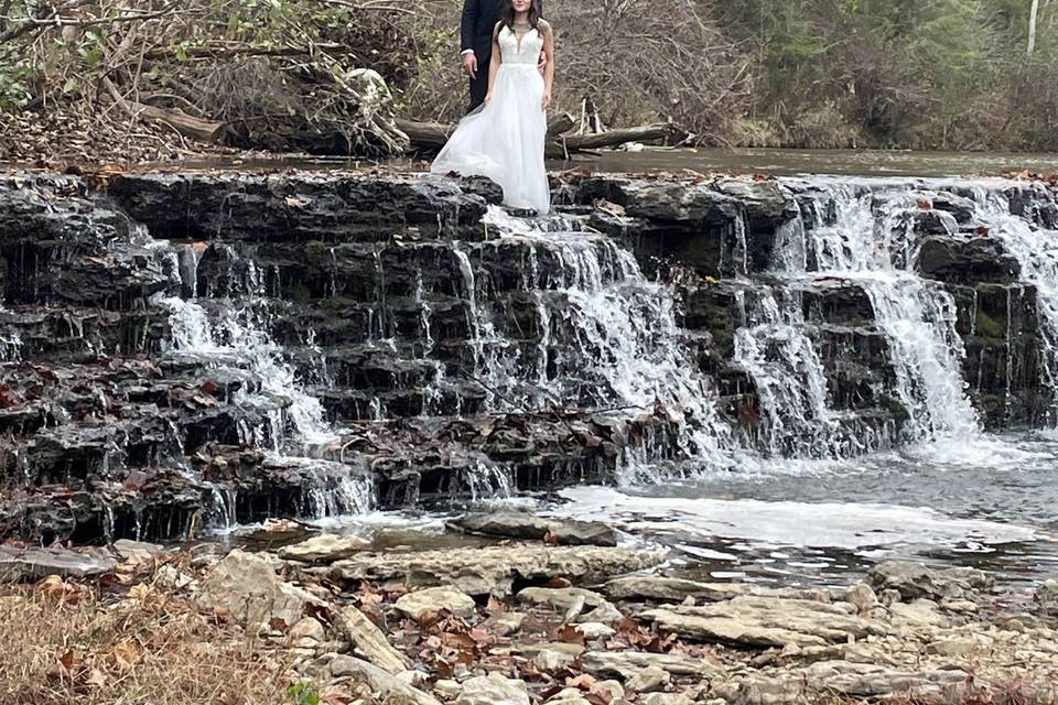 Waterfall wedding