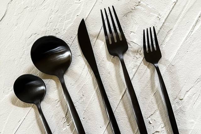 Black cutlery