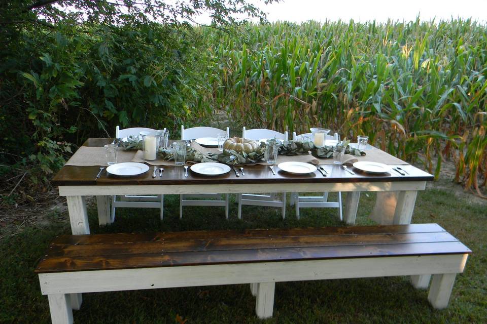 Provincial cornfield wedding