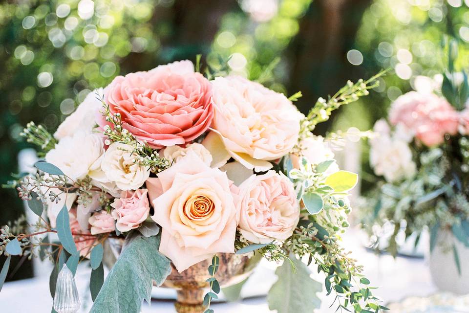 Garden party with garden roses