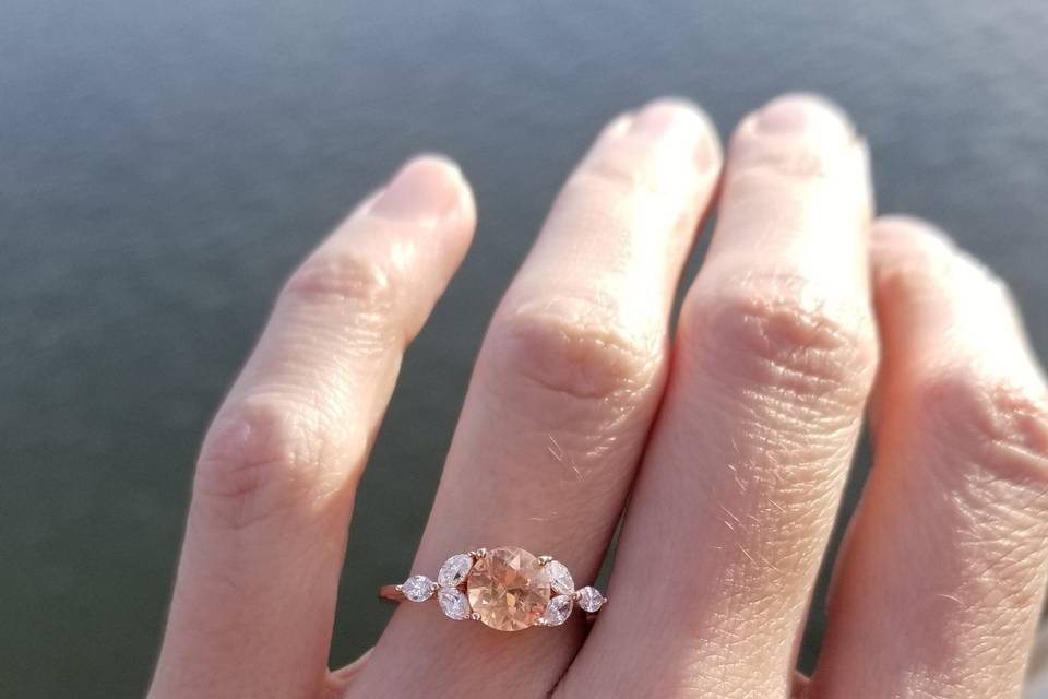 Rose Cut Diamond Halo