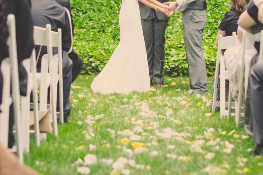 Outdoor wedding ceremony