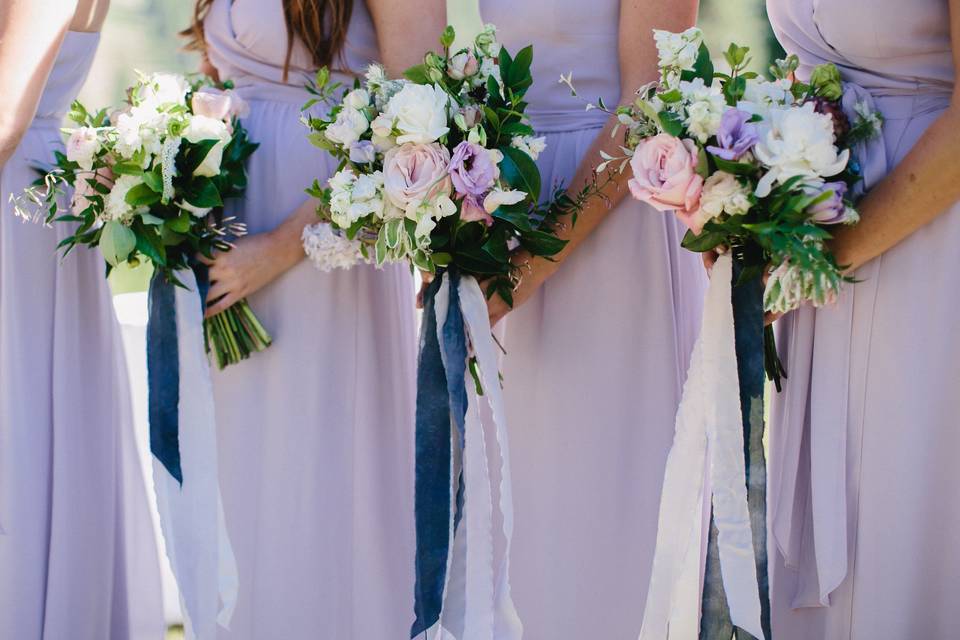 Bridesmaids' bouquets