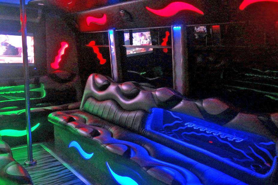 30 Passenger Party Bus Interior