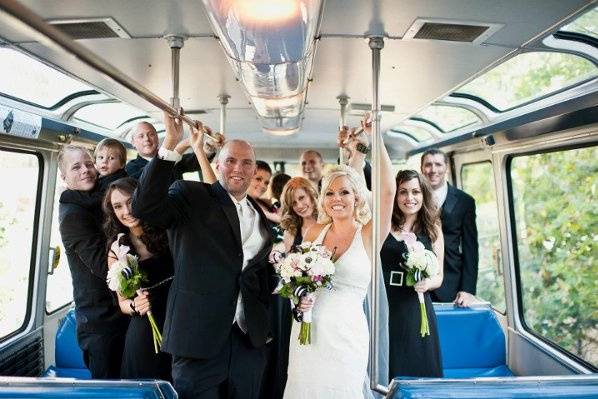 What better way to get to the party than by monorail?! (photo by vanwyhephotography.com)