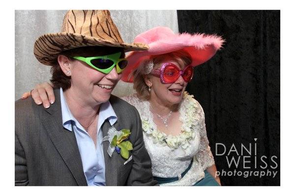 Photo booth fun for the brides!
