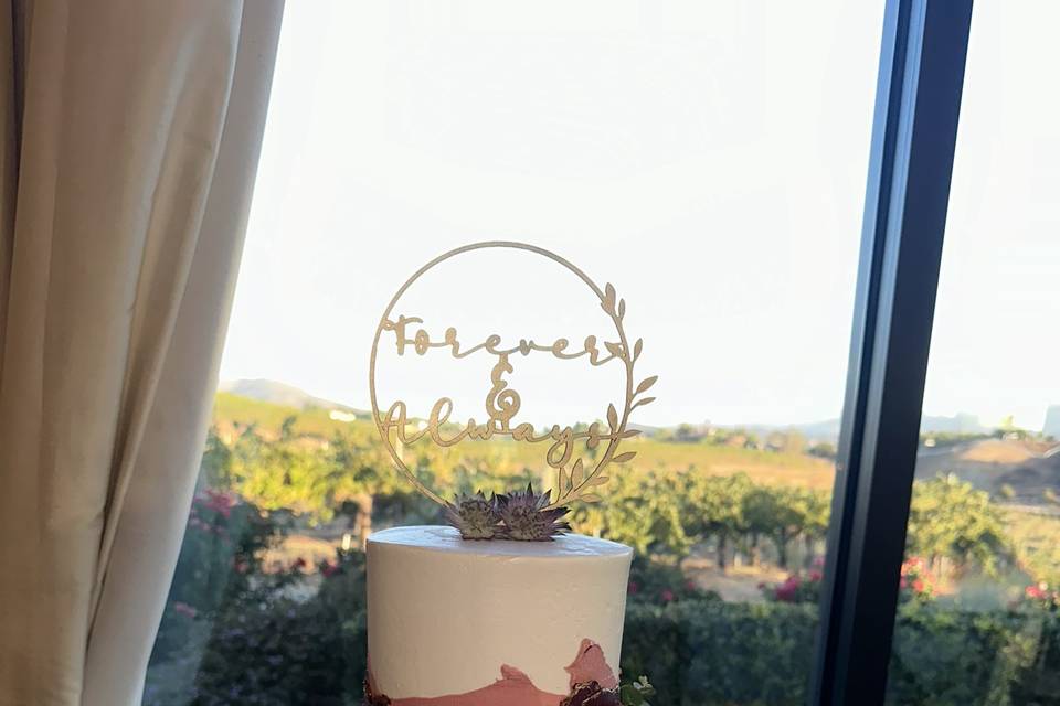 Burgandy and gold 2 Tier