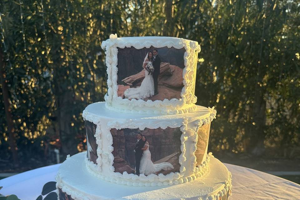 Photo Wedding Cake