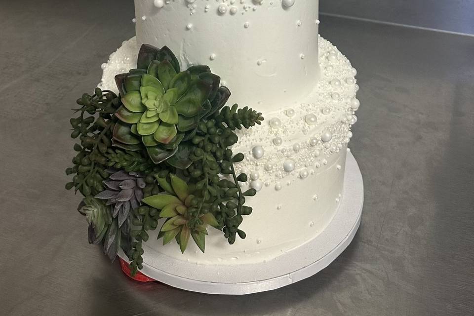 Pearls and succulents