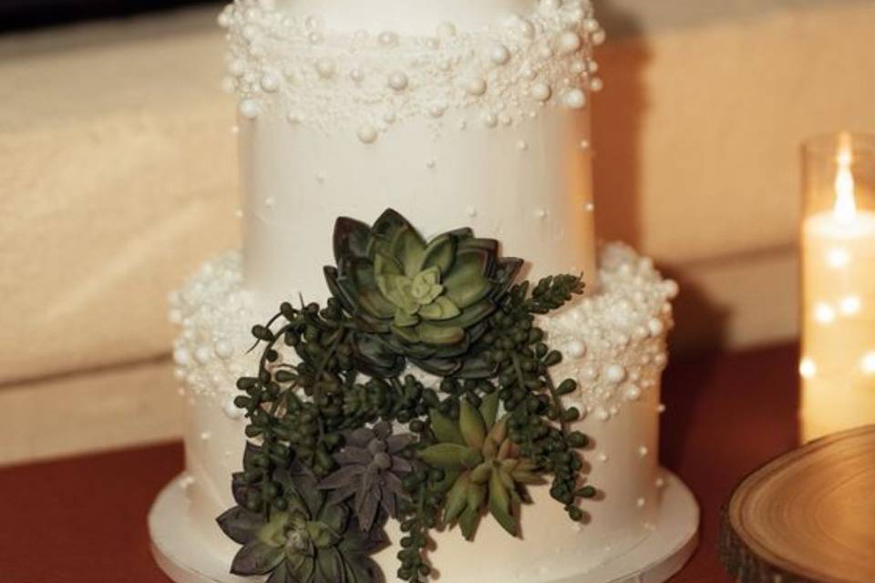 Pearls and succulents