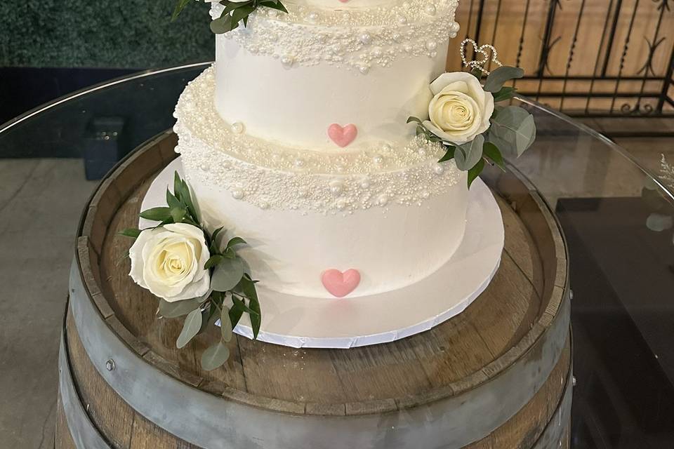 Pearls and mini hearts