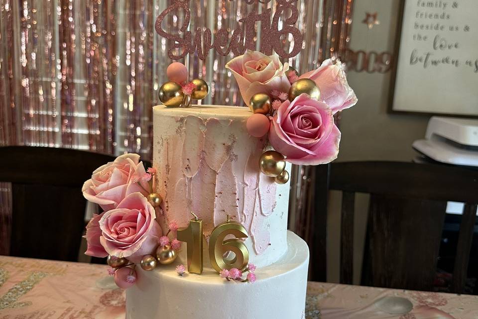 Pink and Gold 2 tier