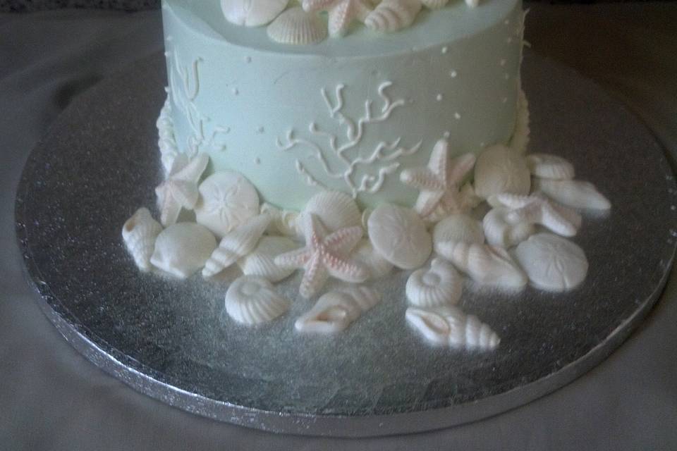 Beach themed 2 tier