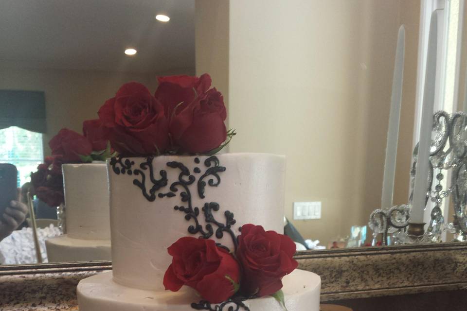 Black and Red 2 Tier