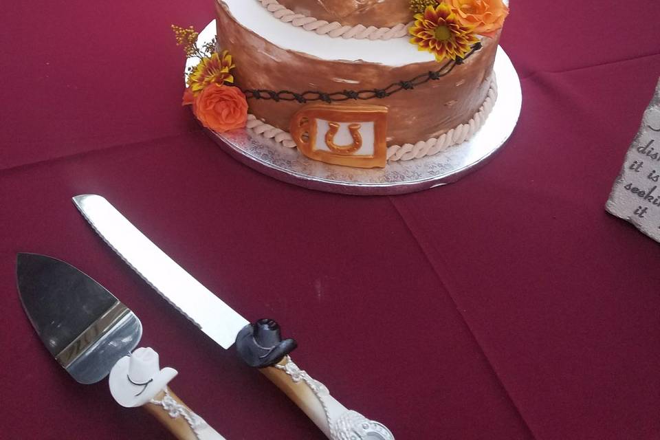 Western themed 3 tier