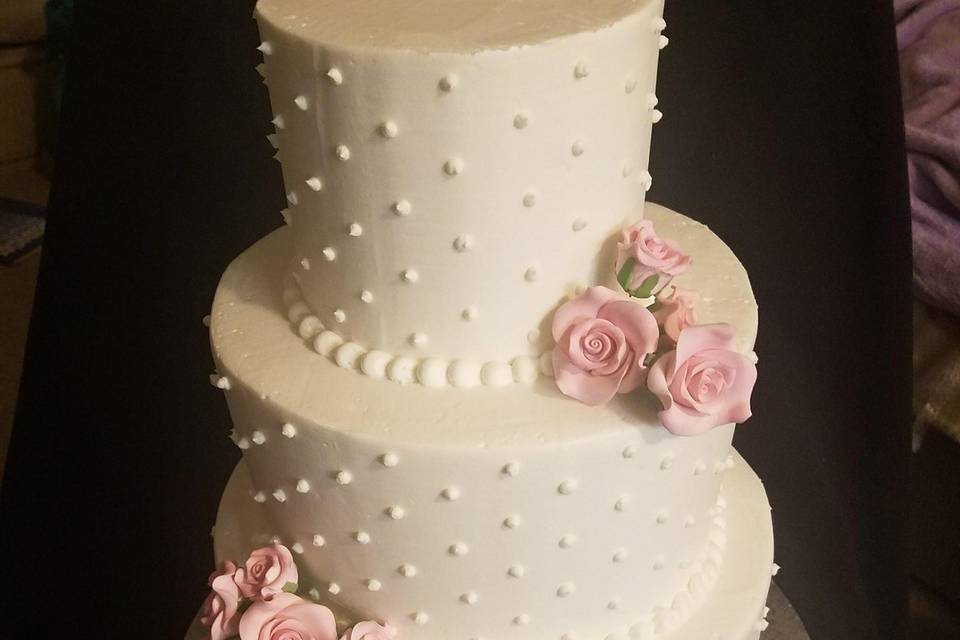 Swiss dots three-tier