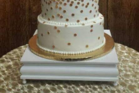 4 tier Gold Cascade Dots