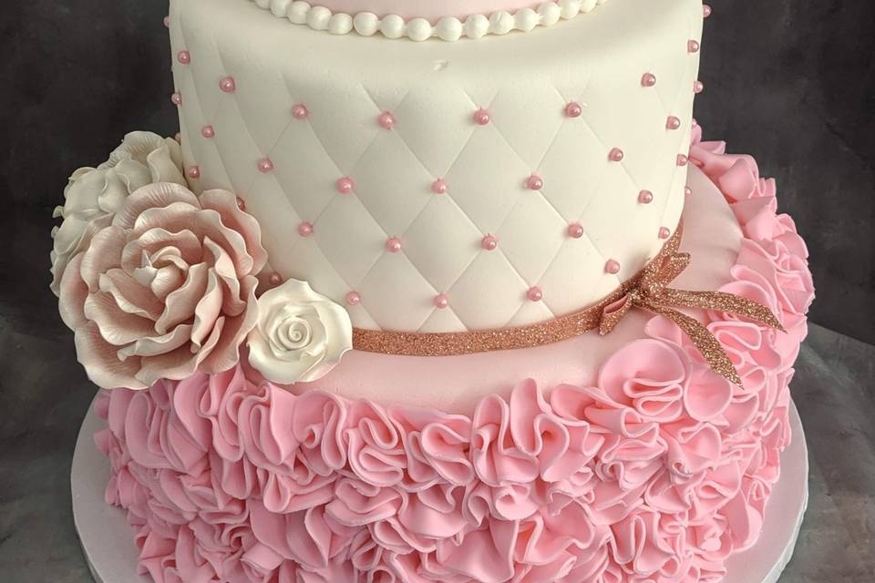 Petal and Quilted 3 tier