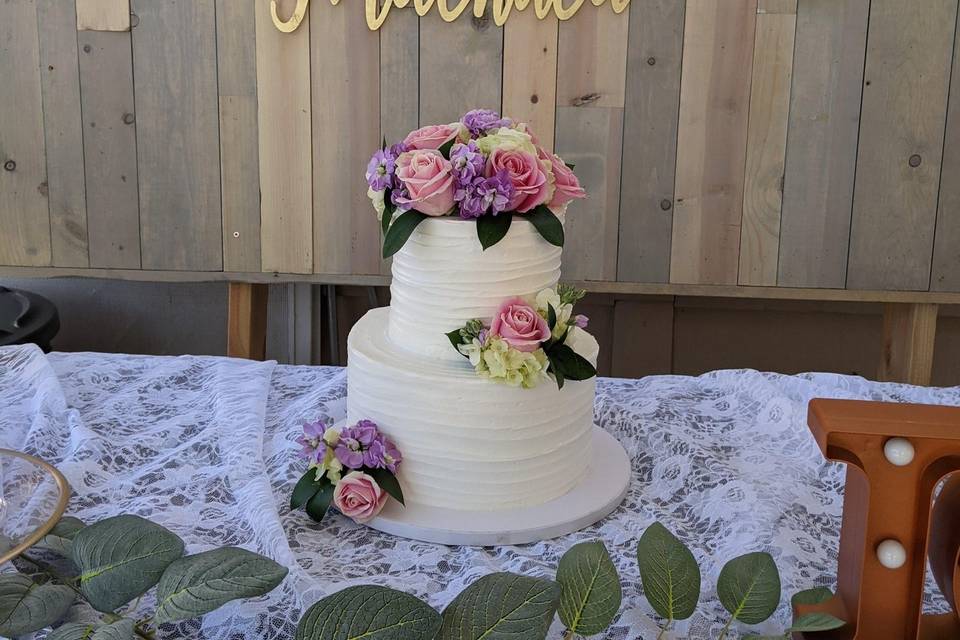 2 tier Simple Rustic