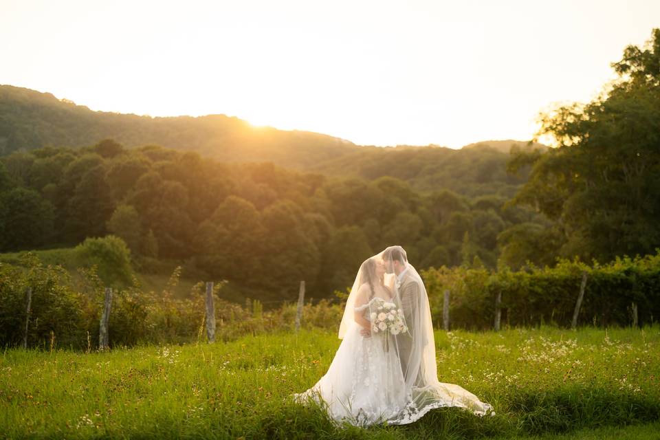 Golden Hour Bride and Groom