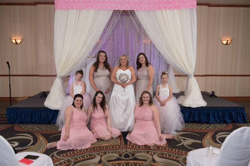 Bride and bridesmaids