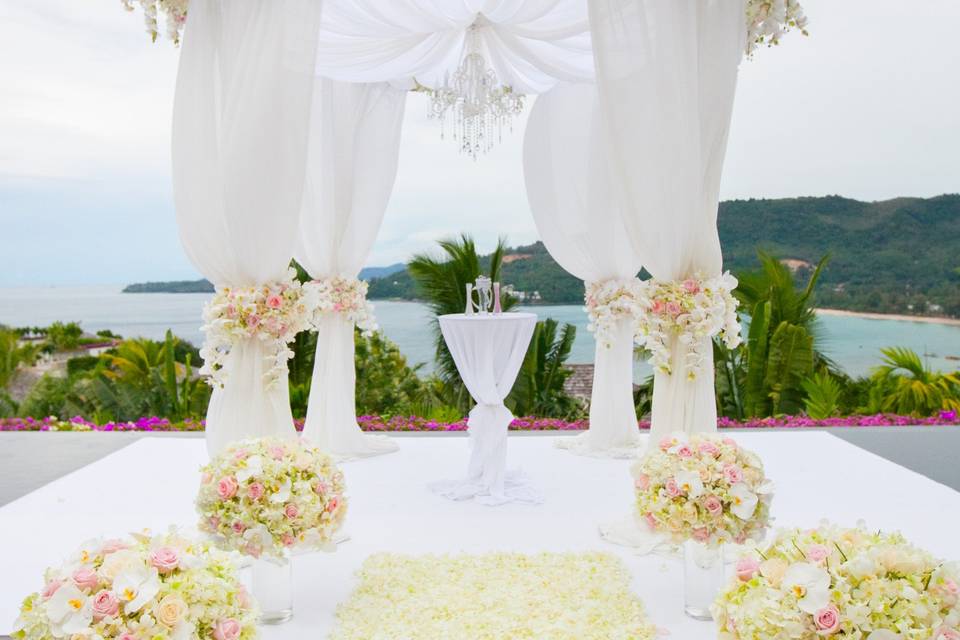 Outdoor ceremony area