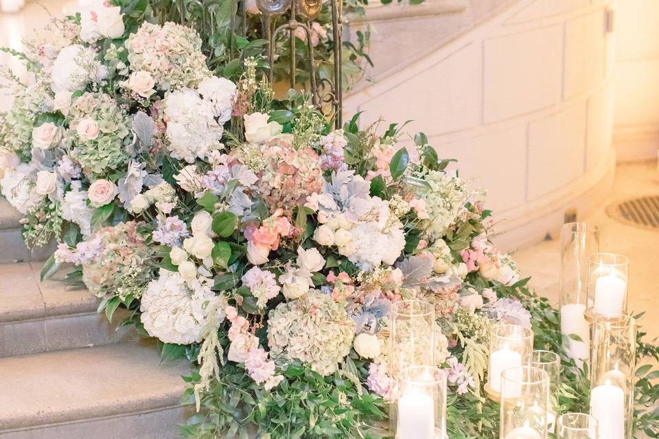 Flowers and candles