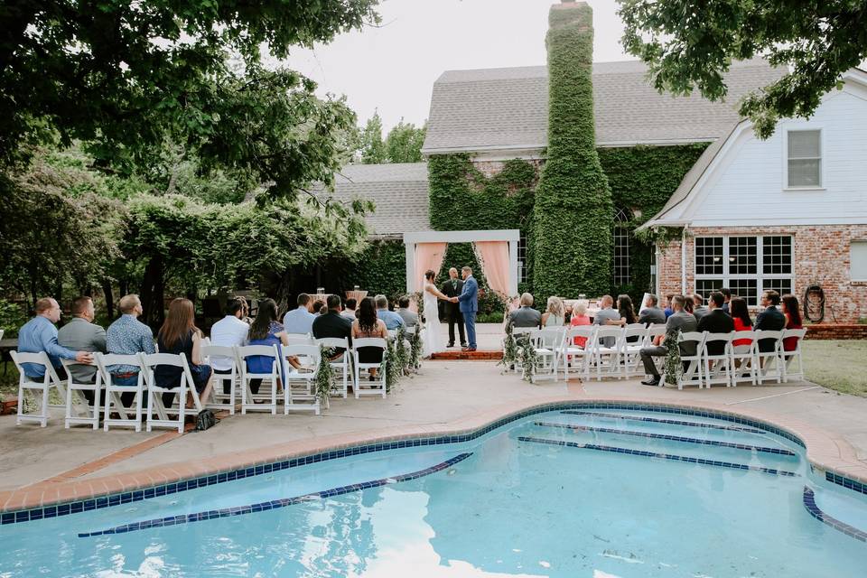 Poolside ceremony