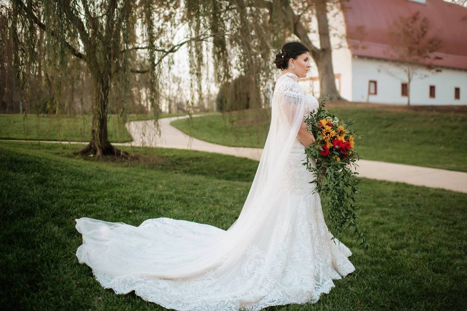 Flowers and bride