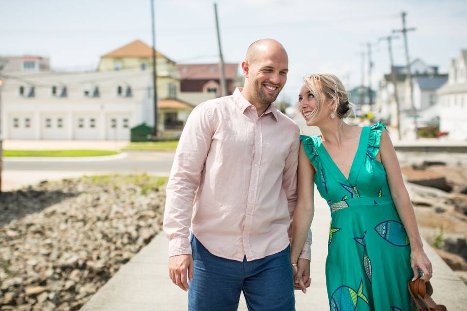 Beach engagement session