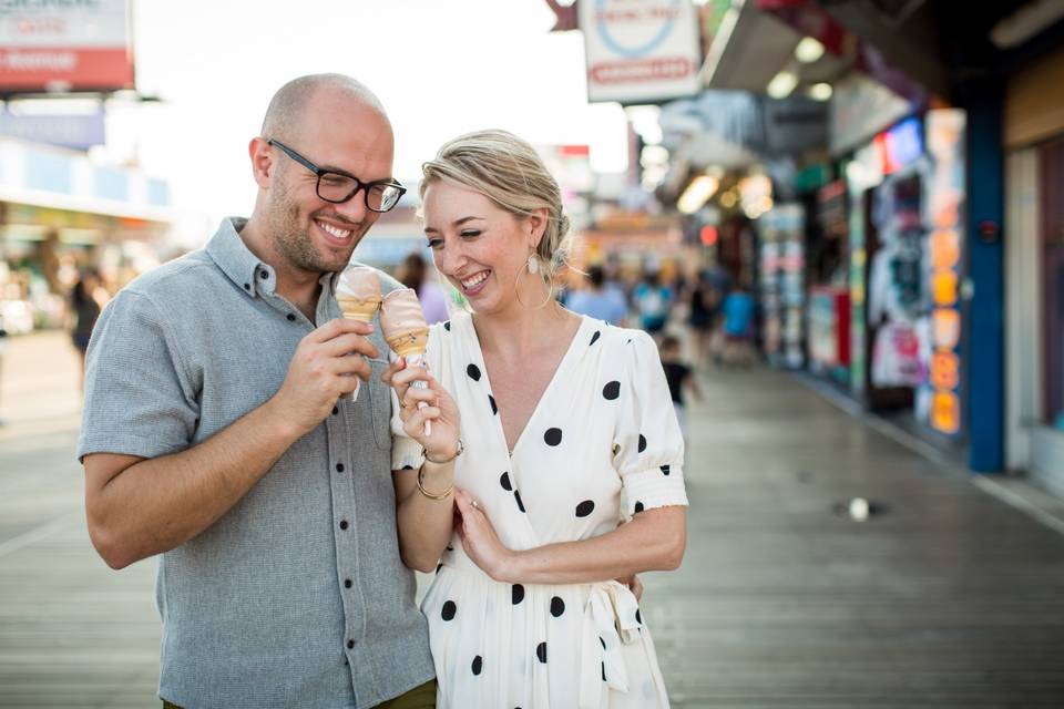 Beach engagement session