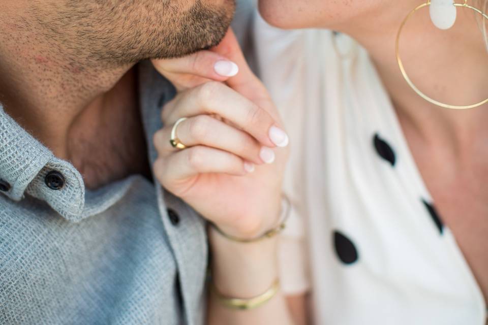 Beach engagement session