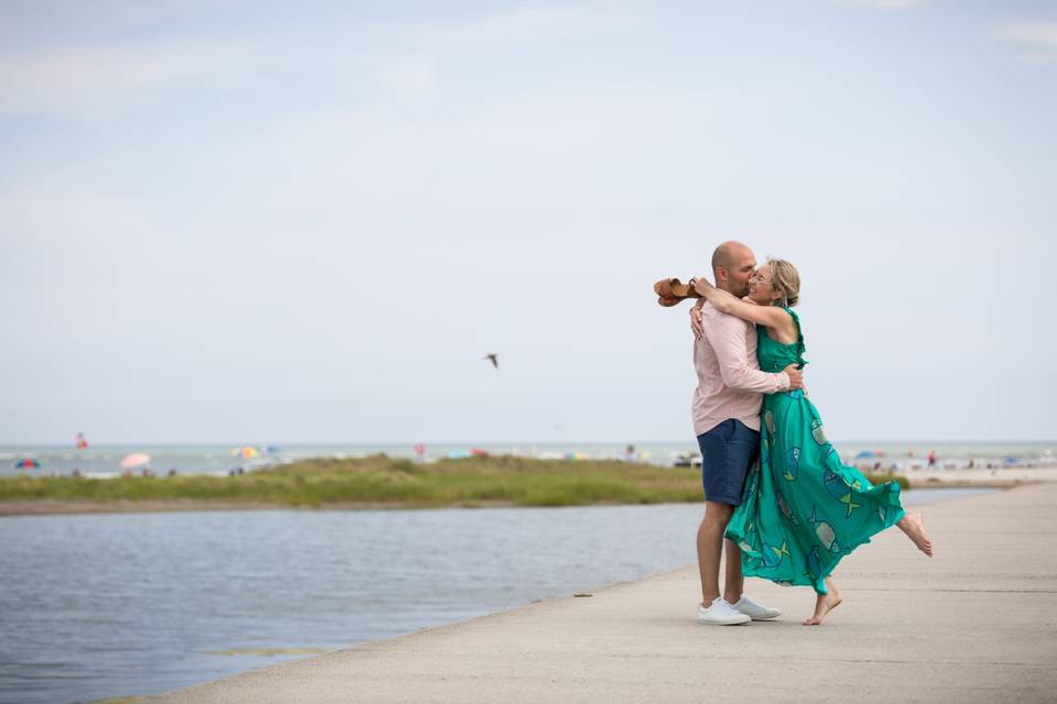 Beach engagement session